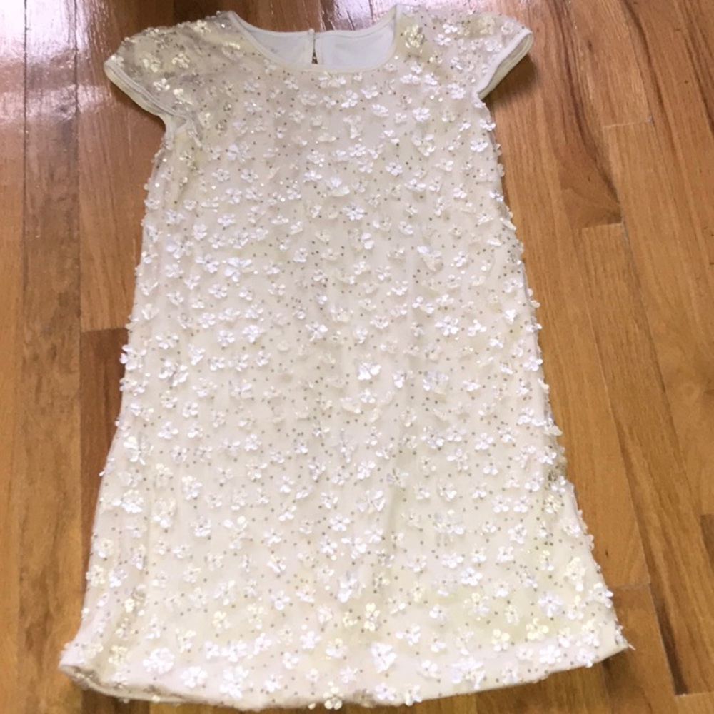 Gold and white flower dress